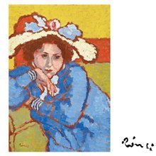 75,6 millió forintért kelt el Rippl-Rónai József Kékruhás lány virágos kalapban című festménye
