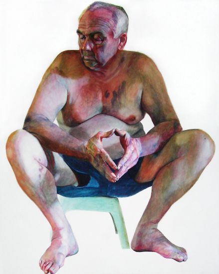 Tanka Péter: Már ül (2011) akvarell, papír