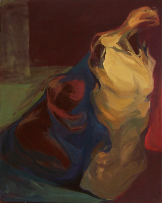 László Melinda: A persona árnyékában (2009), olaj, vászon, 100x80 cm