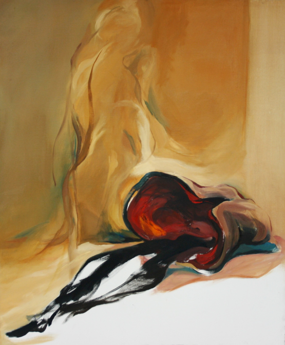 László Melinda: Levetett béklyó (2008), olaj, vászon, 120x100 cm