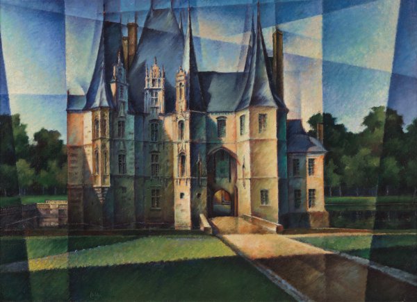 Borbély László: Chateau d'O (Montpelier), 1996, 63x85 cm, olaj, farost.