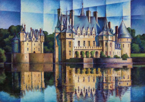 Borbély László: Chateau de la Bretesche (Bretagne), 2014, 57x80 cm, olaj, vászon.