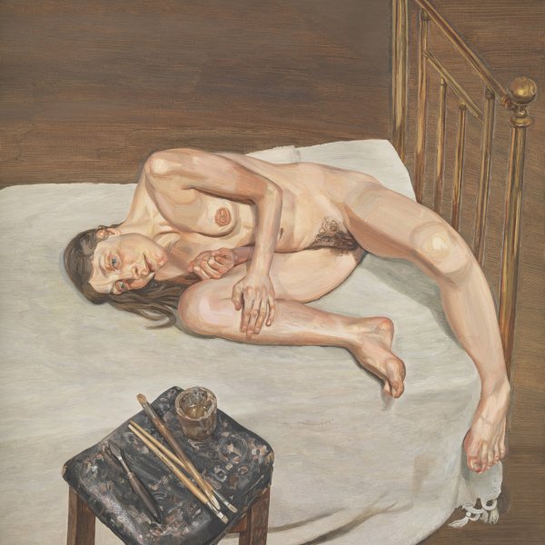 Lucian Freud: Mezítelen portré, 1972–1973, olaj, vászon, 61 × 61 cm, © Tate, London 2018