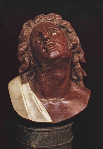 Romolo del Taddának tulajdonítva - A haldokló Nagy Sándor mellszobra, Firenze, Museo Opifico Pietre Dure
