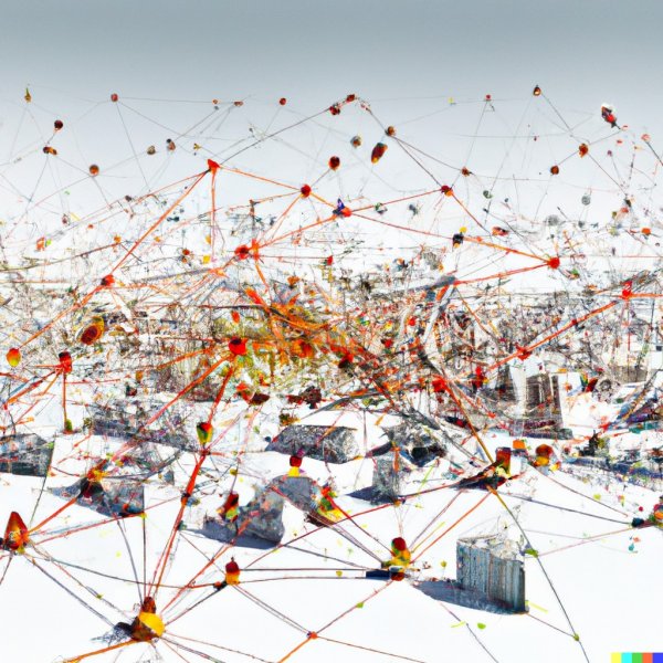 DALL·E: Visualisation of the future city human network