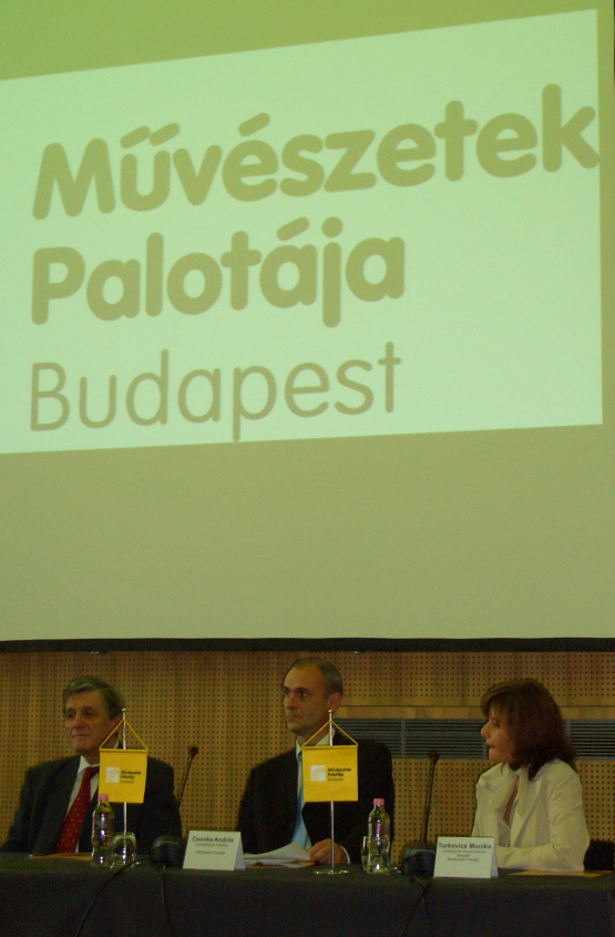 MÜPA Sajtótájékoztató (Kiss Imre, Csonka András és Turkovics Monika) fotó: Végh Dániel