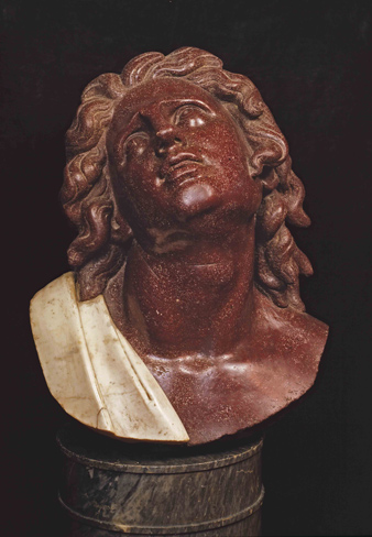 Romolo del Taddának tulajdonítva: A haldokló Nagy Sándor mellszobra, Firenze, Museo Opifico Pietre Dure
